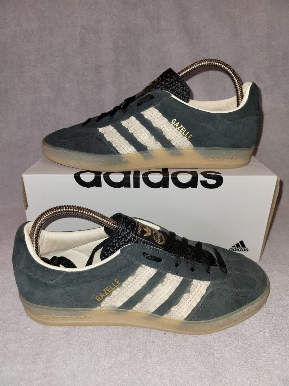 Adidas Gazelle Women's Size 8 Black Off White Ruffled Sneakers JS1412 (#2211)